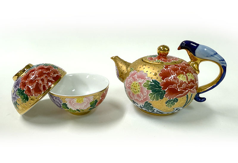 富貴圓滿藍鵲壺組